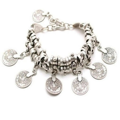 Ethnic Style Coins Alloy Charm Plating Women's Bracelets