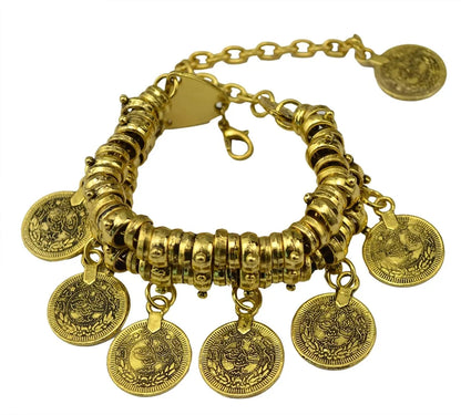 Ethnic Style Coins Alloy Charm Plating Women's Bracelets