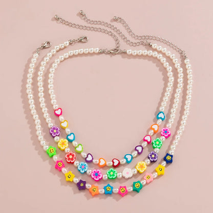 Ethnic Style Collision Color Soft  Flower Clavicle Chain Wholesale Nihaojewelry