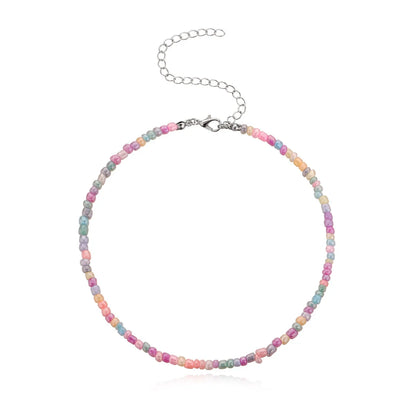 Ethnic Style Color Block Beaded Choker