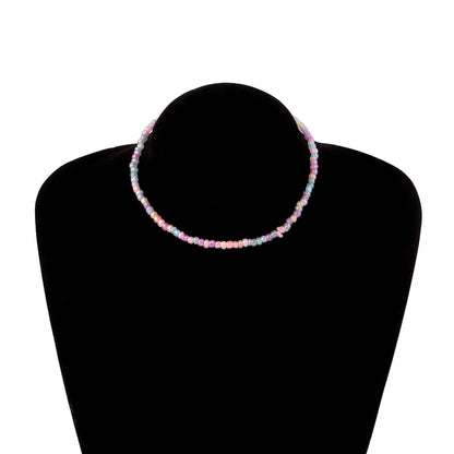 Ethnic Style Color Block Beaded Choker