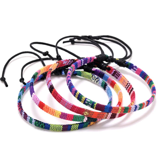 Ethnic Style Color Block Rope Wholesale Bracelets