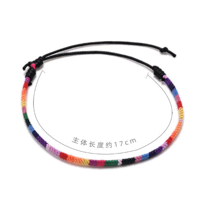 Ethnic Style Color Block Rope Wholesale Bracelets