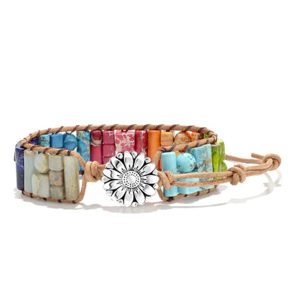 Ethnic Style Color Block Tree Natural Stone Agate Bracelets