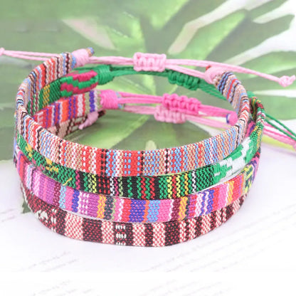 Ethnic Style Colorful Cloth Unisex Nepal Bracelets