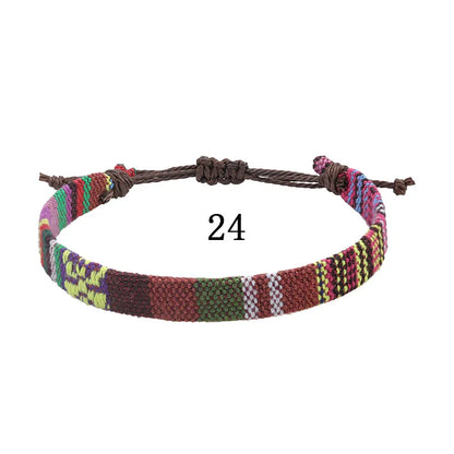 Ethnic Style Colorful Cloth Unisex Nepal Bracelets