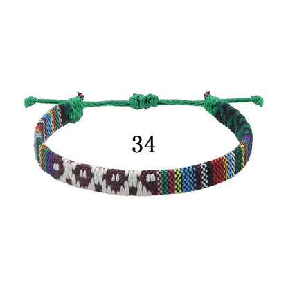 Ethnic Style Colorful Cloth Unisex Nepal Bracelets