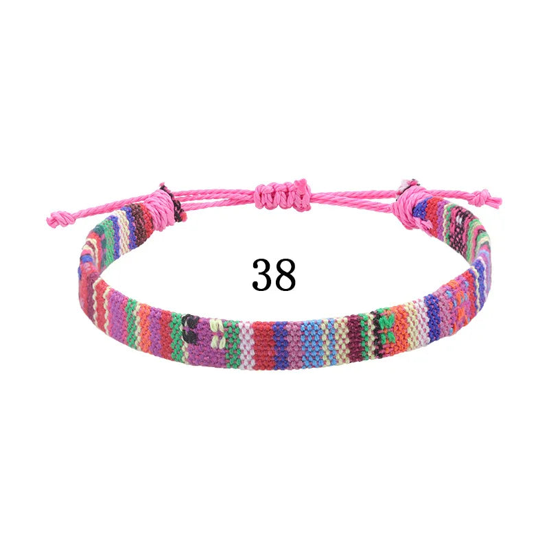 Ethnic Style Colorful Cloth Unisex Nepal Bracelets