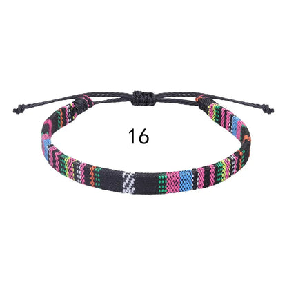 Ethnic Style Colorful Cloth Unisex Nepal Bracelets