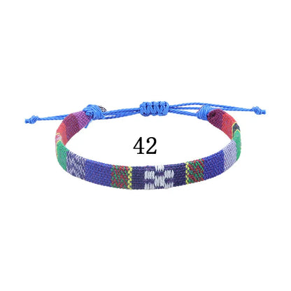 Ethnic Style Colorful Cloth Unisex Nepal Bracelets