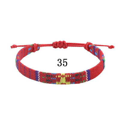 Ethnic Style Colorful Cloth Unisex Nepal Bracelets