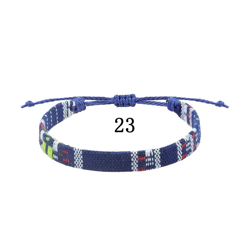 Ethnic Style Colorful Cloth Unisex Nepal Bracelets