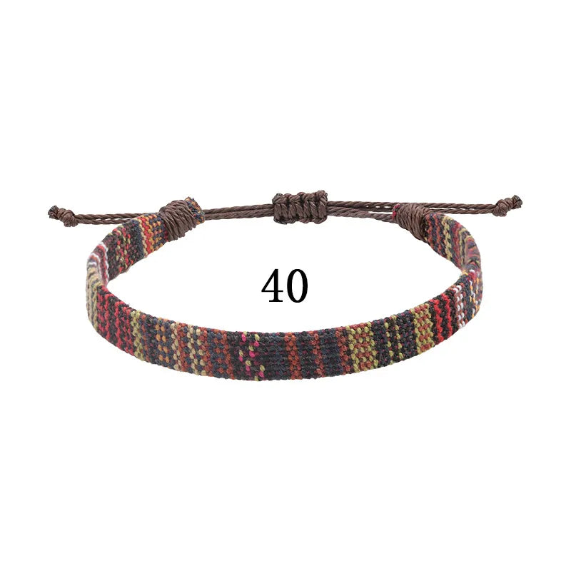 Ethnic Style Colorful Cloth Unisex Nepal Bracelets