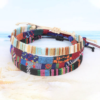 Ethnic Style Colorful Cloth Unisex Nepal Bracelets