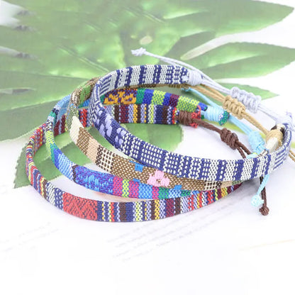 Ethnic Style Colorful Cloth Unisex Nepal Bracelets