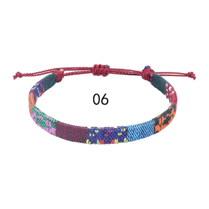 Ethnic Style Colorful Cloth Unisex Nepal Bracelets