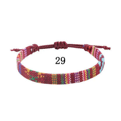 Ethnic Style Colorful Cloth Unisex Nepal Bracelets