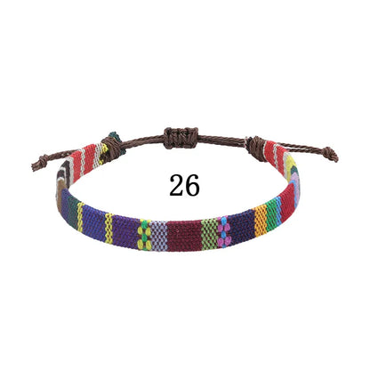 Ethnic Style Colorful Cloth Unisex Nepal Bracelets