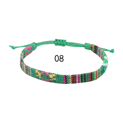 Ethnic Style Colorful Cloth Unisex Nepal Bracelets