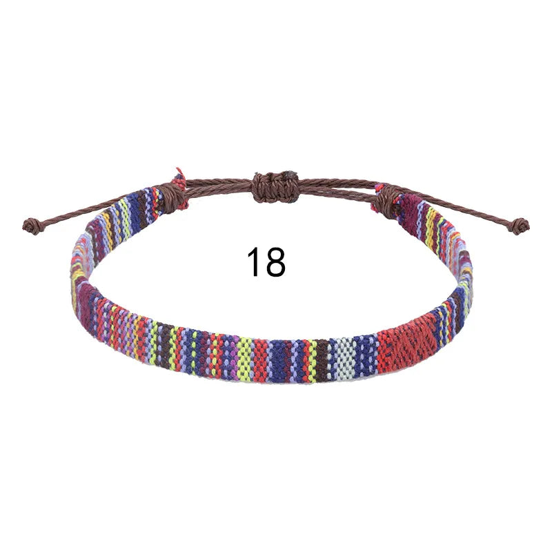 Ethnic Style Colorful Cloth Unisex Nepal Bracelets