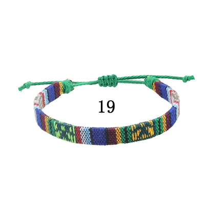 Ethnic Style Colorful Cloth Unisex Nepal Bracelets