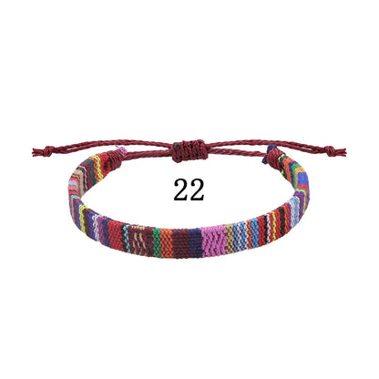 Ethnic Style Colorful Cloth Unisex Nepal Bracelets