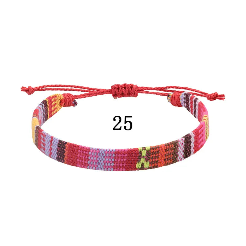 Ethnic Style Colorful Cloth Unisex Nepal Bracelets