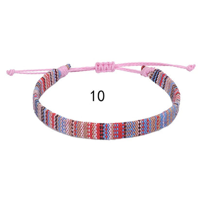 Ethnic Style Colorful Cloth Unisex Nepal Bracelets