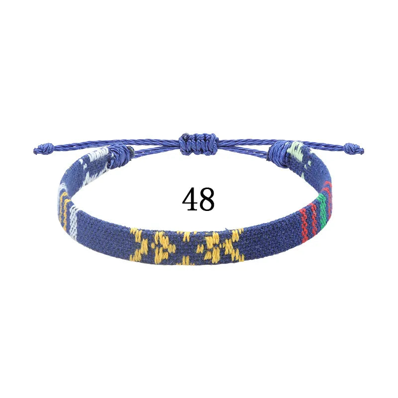 Ethnic Style Colorful Cloth Unisex Nepal Bracelets