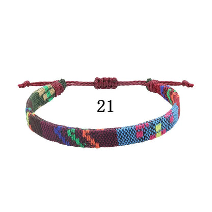 Ethnic Style Colorful Cloth Unisex Nepal Bracelets