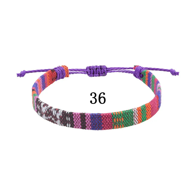 Ethnic Style Colorful Cloth Unisex Nepal Bracelets