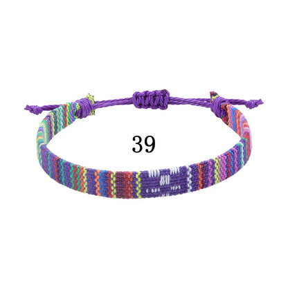 Ethnic Style Colorful Cloth Unisex Nepal Bracelets