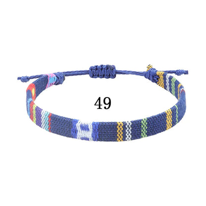 Ethnic Style Colorful Cloth Unisex Nepal Bracelets