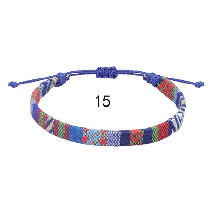 Ethnic Style Colorful Cloth Unisex Nepal Bracelets