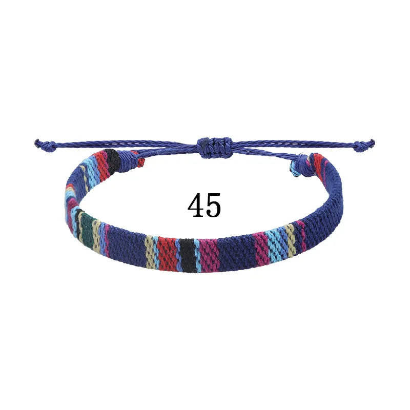 Ethnic Style Colorful Cloth Unisex Nepal Bracelets