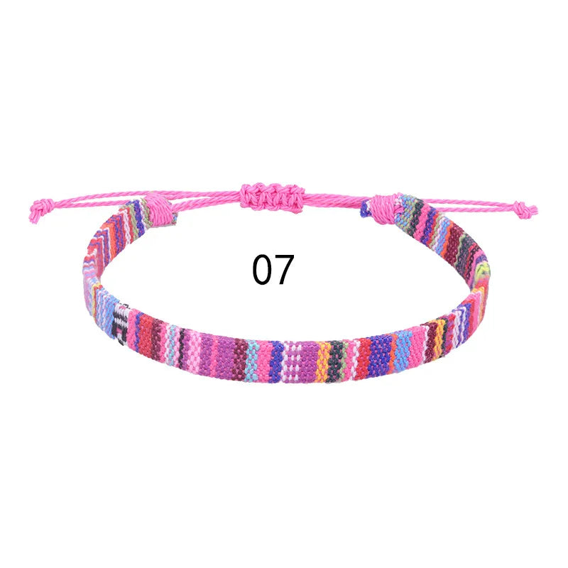 Ethnic Style Colorful Cloth Unisex Nepal Bracelets