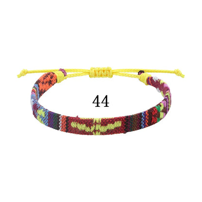 Ethnic Style Colorful Cloth Unisex Nepal Bracelets