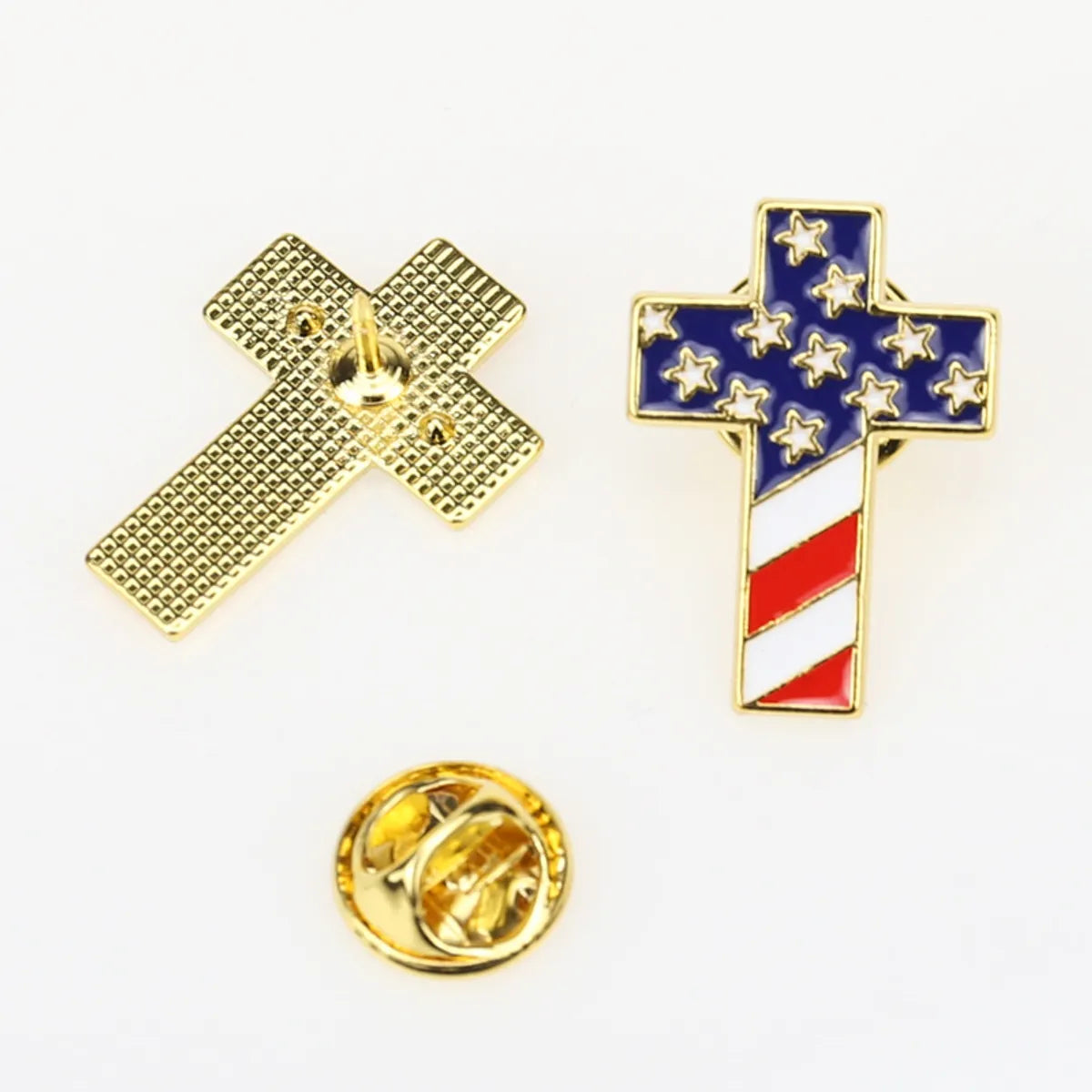 Ethnic Style Cross National Flag Zinc Alloy Enamel Unisex Brooches