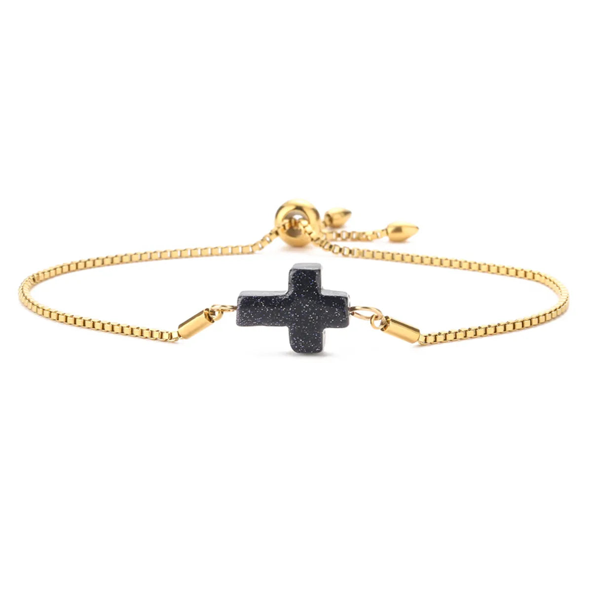 Ethnic Style Cross Natural Stone Bracelets In Bulk