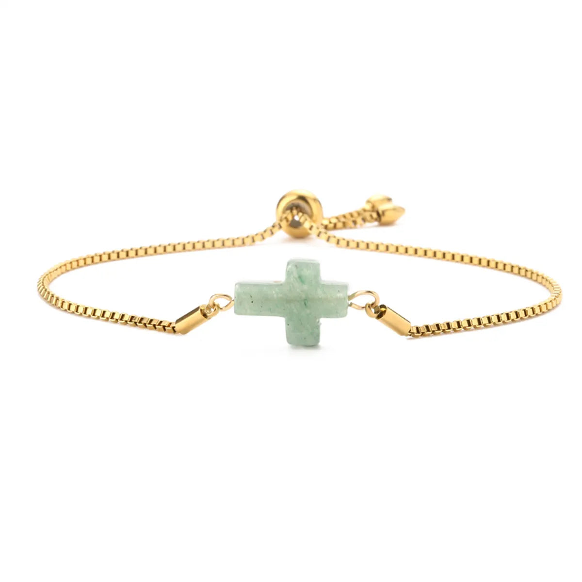 Ethnic Style Cross Natural Stone Bracelets In Bulk