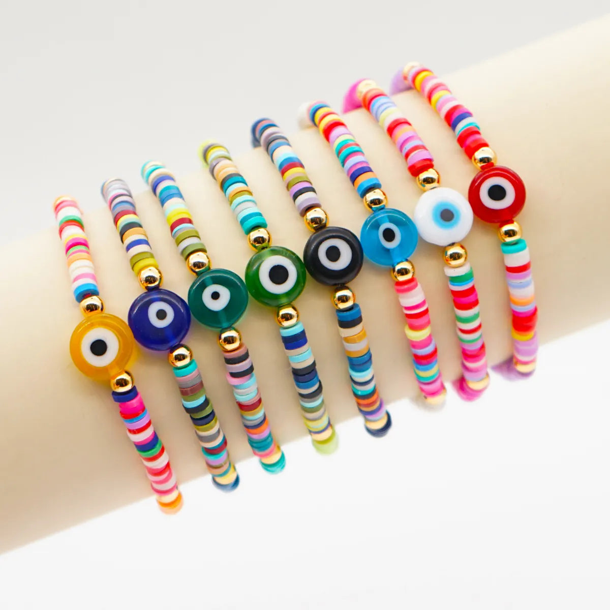 Ethnic Style Demon Eye Soft  Color Beaded Bracelet Wholesale Nihaojewelry