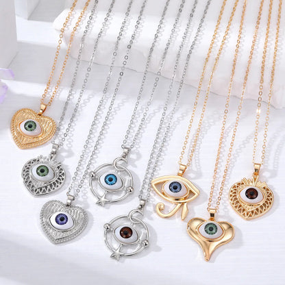 Ethnic Style Devil's Eye Alloy Plating Women's Pendant Necklace