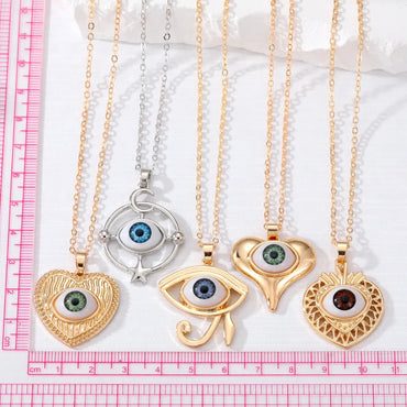 Ethnic Style Devil's Eye Alloy Plating Women's Pendant Necklace