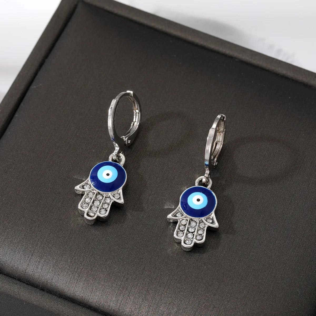 Ethnic Style Devil'S Eye  Alloy Inlay Rhinestones Women'S Earrings Necklace