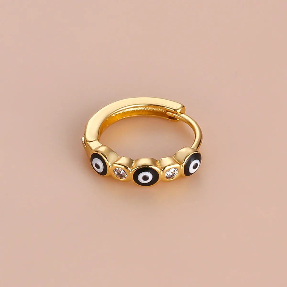 Ethnic Style Devil's Eye Metal Plating Ear Studs