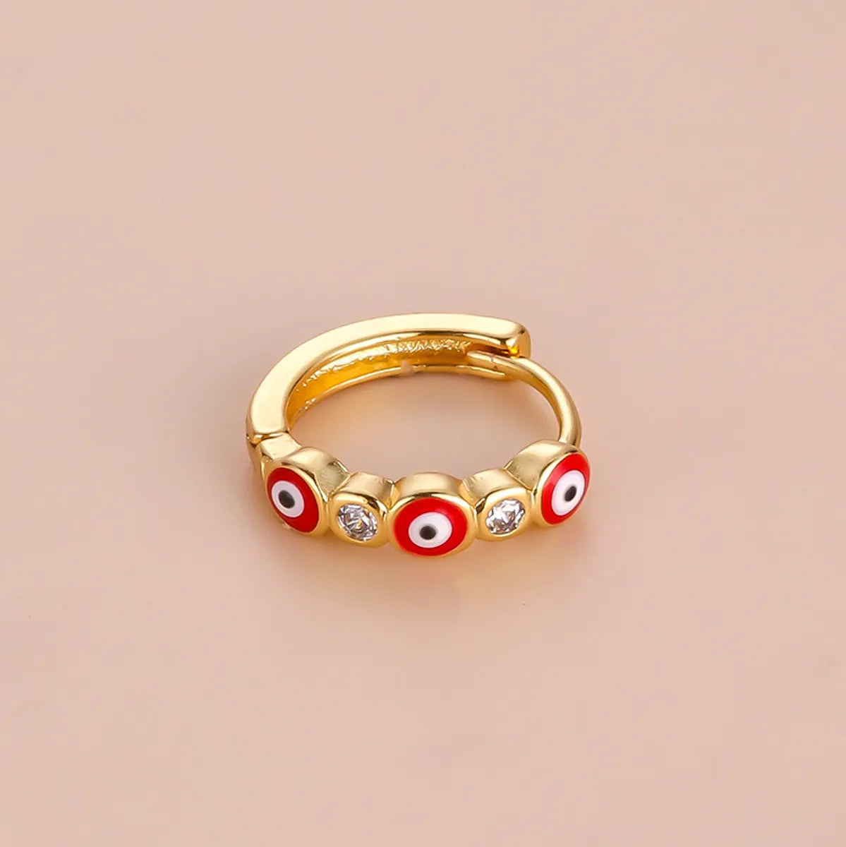 Ethnic Style Devil's Eye Metal Plating Ear Studs