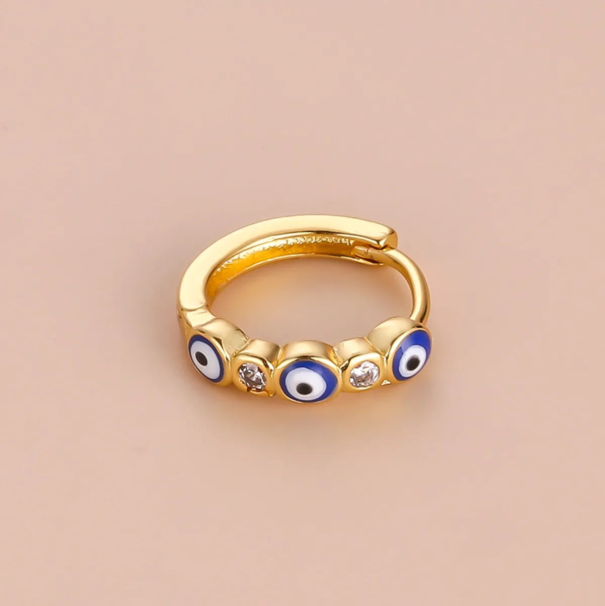 Ethnic Style Devil's Eye Metal Plating Ear Studs