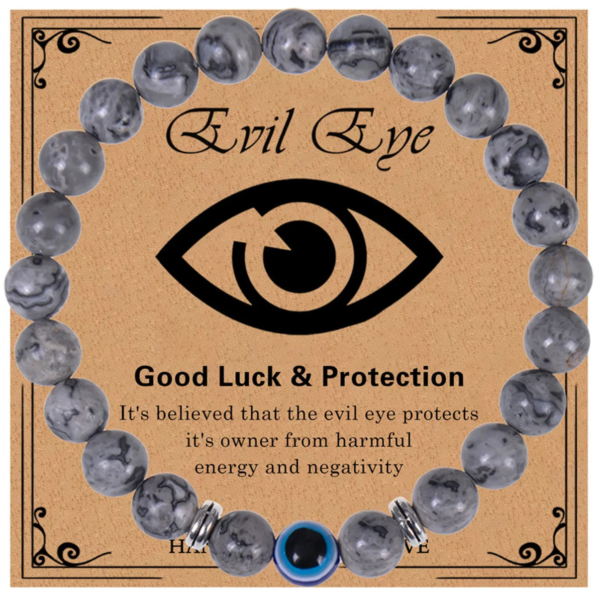 Ethnic Style Devil'S Eye Natural Stone Beaded Bracelets