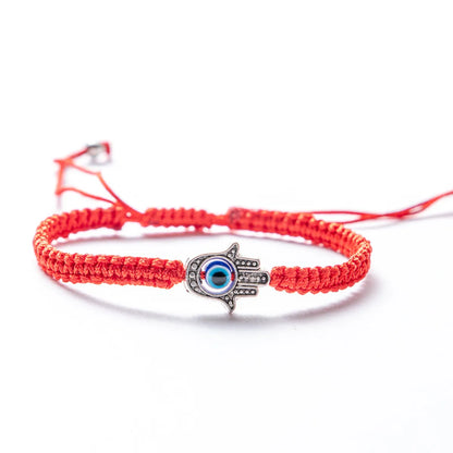 Ethnic Style Devil'S Eye Palm Cotton Thread Braid Unisex Bracelets