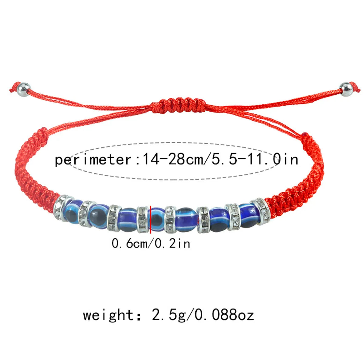 Ethnic Style Devil's Eye Rope Beaded Knitting Unisex Drawstring Bracelets